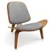 Poltrona Shell Linho Grafite A26 - D'Rossi