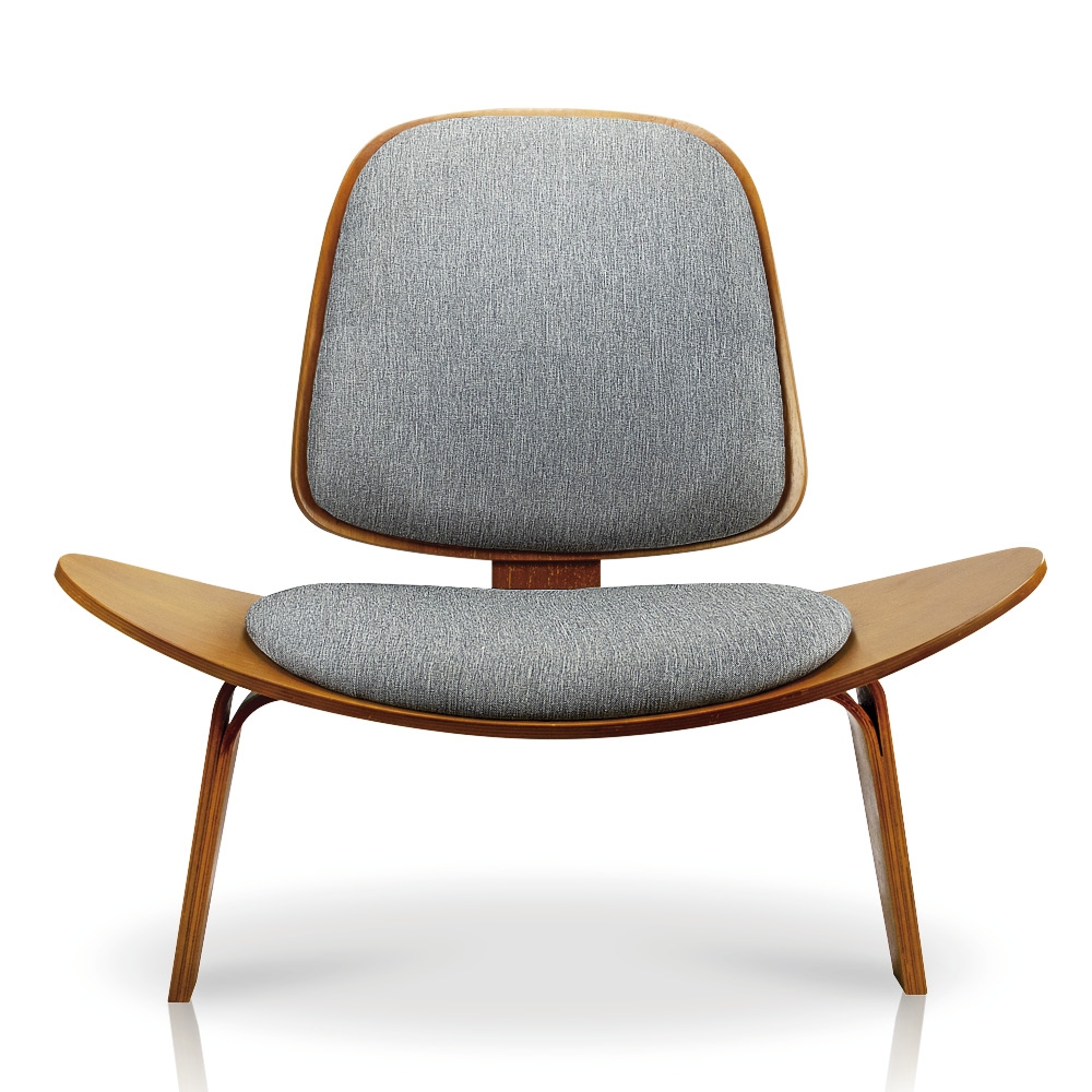 Poltrona Shell Linho Grafite A26 - D'Rossi