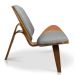 Poltrona Shell Linho Grafite A26 - D'Rossi