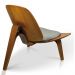 Poltrona Shell Linho Grafite A26 - D'Rossi
