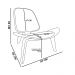 Poltrona Shell Linho Grafite A26 - D'Rossi