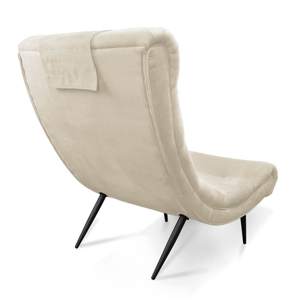Poltrona Sher Suede Pés Palito de Ferro - D'Rossi