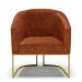 Poltrona Stella Corano Base Metálica Industrial Dourado - D'Rossi