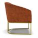 Poltrona Stella Corano Base Metálica Industrial Dourado - D'Rossi
