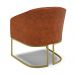 Poltrona Stella Corano Base Metálica Industrial Dourado - D'Rossi