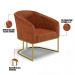 Poltrona Stella Corano Base Metálica Industrial Dourado - D'Rossi