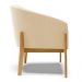Poltrona Stella Suede Bege Base Madeira Castanho - D'Rossi