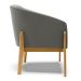 Poltrona Stella Suede Grafite Base Madeira Castanho - D'Rossi