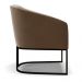 Poltrona Stella Suede Marrom Base Metálica Industrial Preto - D'Rossi