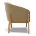 Poltrona Stella Suede Marrom Rato Base Madeira Castanho - D'Rossi