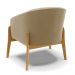 Poltrona Stella Suede Marrom Rato Base Madeira Castanho - D'Rossi
