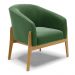 Poltrona Stella Suede Verde Base Madeira Castanho - D'Rossi