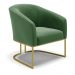 Poltrona Stella Suede Verde Base Metálica Industrial Dourado - D'Rossi