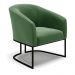Poltrona Stella Suede Verde Base Metálica Industrial Preto - D'Rossi