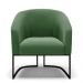 Poltrona Stella Suede Verde Base Metálica Industrial Preto - D'Rossi