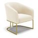 Poltrona Stella Veludo Base Metálica Industrial Dourado - D'Rossi