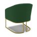 Poltrona Stella Veludo Verde Base Industrial Dourada - D'Rossi