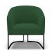 Poltrona Stella Veludo Verde Base Metálica Industrial Preto - D'Rossi