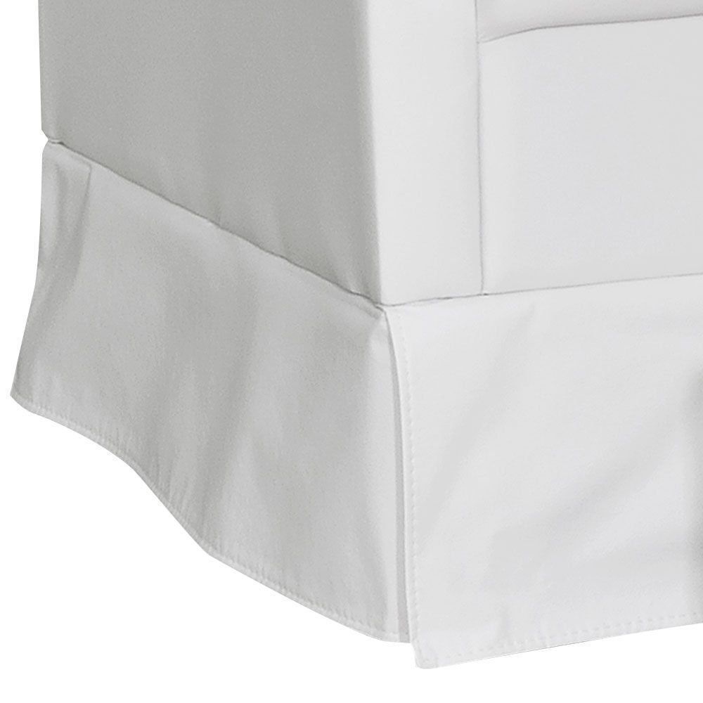 Poltrona de Amamentação com Puff Suzi Balanço Corino Branco K-1031 D'Rossi