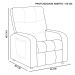 Poltrona do Papai Reclinavel Omega Suede Pena Bege D'Rossi