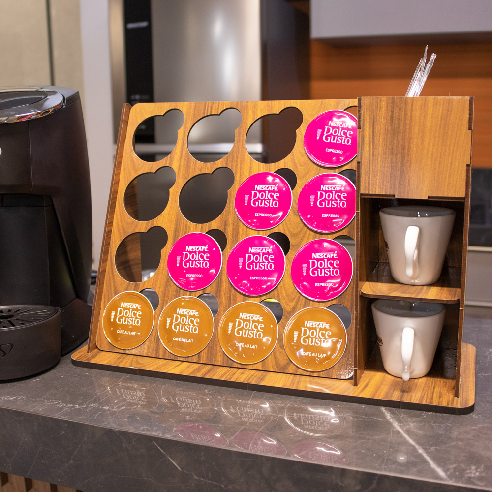 Porta Cápsula de Café Dolce Gusto e Porta Xícara D'Rossi