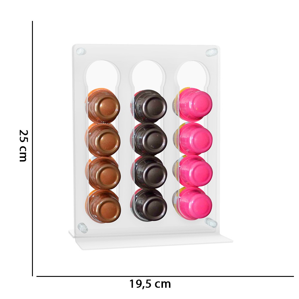 Porta Cápsula de Café Três Corações Vertical Acrílico D'Rossi