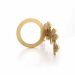 Porta Guardanapo Natal Folhagem Dourado 9,5cm - D'Rossi