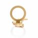 Porta Guardanapo Natal Folhagem Dourado 9,5cm - D'Rossi