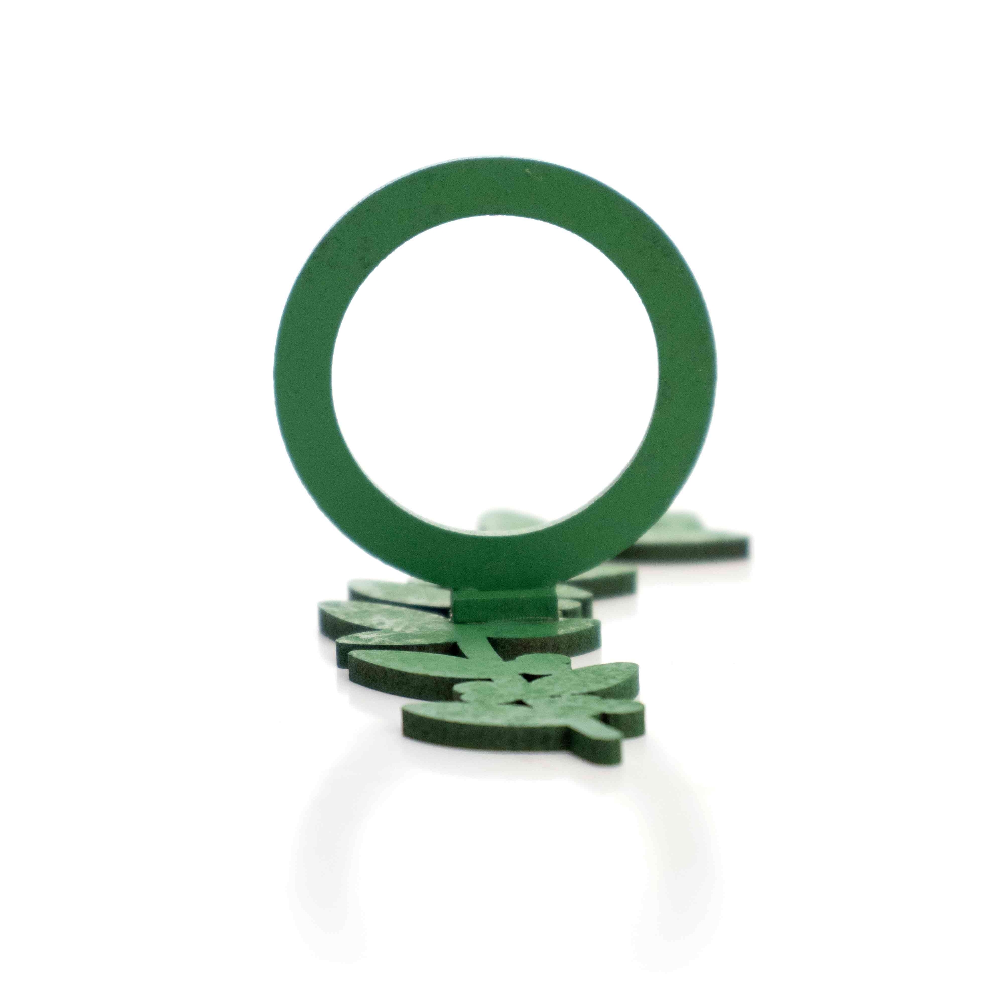 Porta Guardanapo Natal Folhagem Verde 9,5 cm - D'Rossi