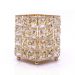 Porta Objeto Decorativo Dourado De Metal 12x09x09 cm - D'Rossi