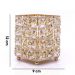 Porta Objeto Decorativo Dourado De Metal 12x09x09 cm - D'Rossi