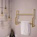 Porta Toalha de Banho Industrial Metálico Dourado 60 cm - D'Rossi