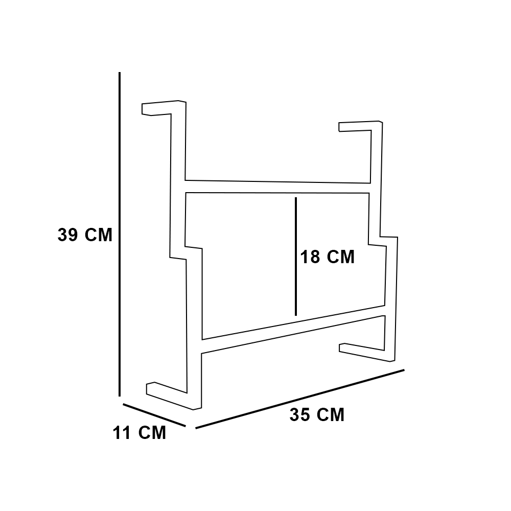 Porta Toalha de Rosto Industrial Metálico 35 cm - D'Rossi