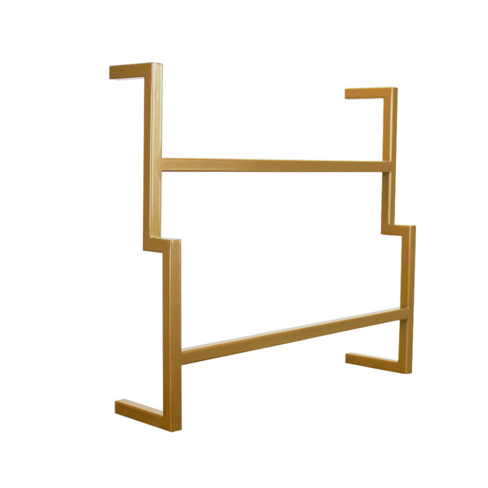 Porta Toalha de Rosto Industrial Metálico Dourado 35 cm - D'Rossi