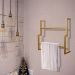 Porta Toalha de Rosto Industrial Metálico Dourado 35 cm - D'Rossi