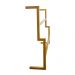 Porta Toalha de Rosto Industrial Metálico Dourado 35 cm - D'Rossi