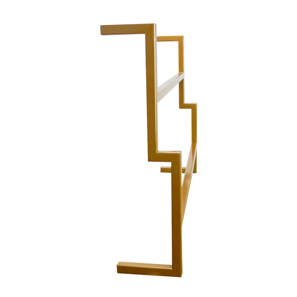 Porta Toalha de Rosto Industrial Metálico Dourado 35 cm - D'Rossi