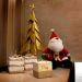 Porta Vela quadrado de Natal Paz em Madeira e Dourado 7 cm - D'Rossi