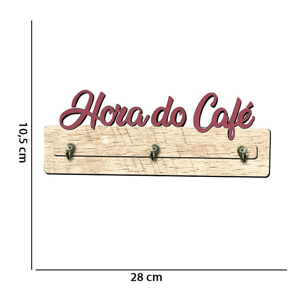 Porta Xicara de Café De Parede "Hora do Café" D'Rossi