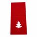 Porta talher de Natal Árvore Vermelho e Branco 23x10cm -D'Rossi