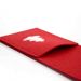 Porta talher de Natal Árvore Vermelho e Branco 23x10cm -D'Rossi
