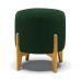 Puff Banqueta Decorativo Base Madeira Stella Bouclê Verde P01 - D'Rossi