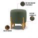 Puff Banqueta Decorativo Base Madeira Stella Bouclê Verde Pistache P01 - D'Rossi