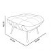 Puff Costela Couro Marrom Base Metal D'Rossi
