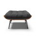 Puff Costela Suede Marrom Base Metálica Preto - D'Rossi