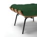 Puff Costela Veludo Verde Base Metálica Preto - D'Rossi
