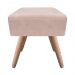 Puff Decorativo Ibiza Quadrado Suede Pés Palito Natural D'Rossi