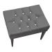 Puff Decorativo Londres Retangular Suede Grafite com Strass - D'Rossi