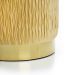 Puff Decorativo Redondo de Natal com Veludo Bege com Detalhe Dourado na Base - D'Rossi
