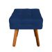 Puff Elisa Suede Azul Marinho Pés Palito Castanho D'Rossi